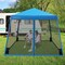 Costway 10x10Ft Patio Outdoor Instant Pop-up Canopy Slant Leg Mesh Tent Folding White/Blue/Grey